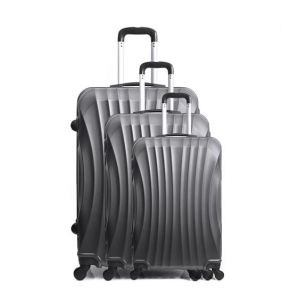 RO SET DE 3 VALISES ABS 75cm 4 roues MOSCOU GRIS F