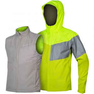 Image de Endura Urban Luminite II Veste 3 En 1 Homme, neon yellow L Vestes imperméables