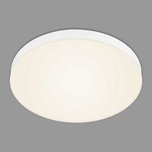 Briloner - Plafonnier LED sans cadre, LED plafonnier, LED montage en saillie, temp&eacute;rature de couleur blanc chaud, &Oslash;387 mm, blanc