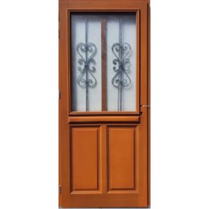 Porte d'entree Bois vitree, Syrah, H,215xl,90 p, droit + Poignée Et Barillet (ref 010403FP) Cote Tableau