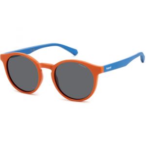 Image de Polaroid Junior PLD 8061/S L7Q/M9 Lunettes de soleil Polycarbonate Orange Gris Pantos Polaris&eacute;