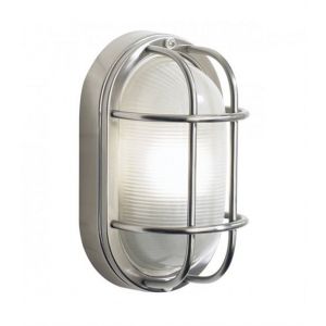 L inaire Center Applique murale Salcombe acier inoxydable et verre givré 1 ampoule