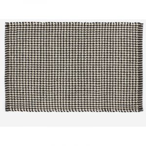 Tapis de bain noir et blanc - PIED DE POULE
