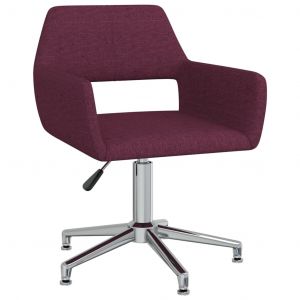 Image de VidaXL Chaise pivotante de bureau Violet Tissu