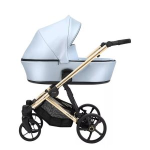 Poussette Arizo Premium 14 Baby Blue Cadre dor&eacute; siege auto