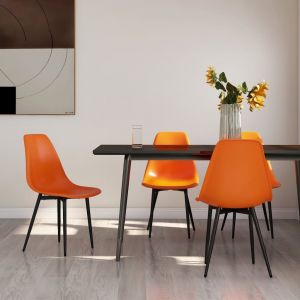 VidaXL Chaises de salle à manger 4 pcs Orange PP