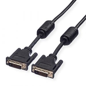 Roline Câble DVI - câble pour écran DVI M - M - câble de raccordement Dual Link - noir 7,5 m