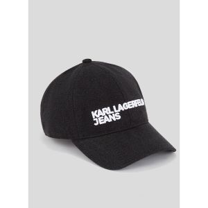 Karl Lagerfeld Jeans, Homme, Casquette en Jean Noir, Noir, One Size