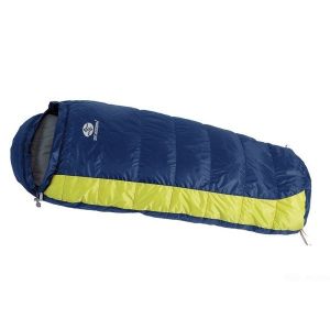 Sac de couchage momie sirjoseph en duvet pour enfants kiki down 85 gauche 85 cm marine avec citron vert