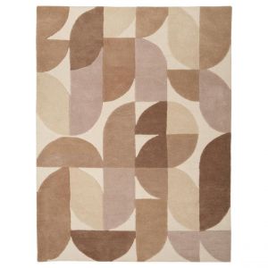 Tapis effet laine Argyll beige lin