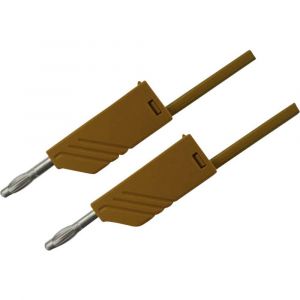 SKS Hirschmann Cordon de mesure 934063105 [ Banane mâle 4 mm - Banane mâle 4 mm] marron 1 m 1 pc(s)