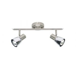 Brilliant AG Plafonnier à 2 lumières LAVA 2x40W E14 ACIER CHROME - 39513_77