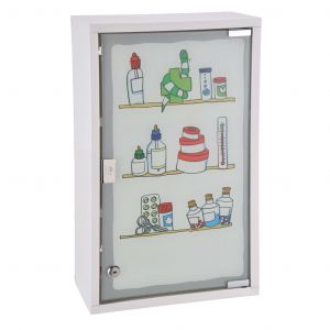 Tim HI Armoire à pharmacie 30 x 15 x 50 cm Acier inoxydable