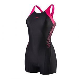 Image de Speedo Boom Splice Combinaison Courte - Fille - Multicolore (Noir/Rose) - FR: 6 Ans (Taille Fabricant: 24)