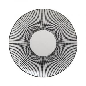 Lot de 6 iettes à Dessert Porcelaine "Lunis" 19cm Noir