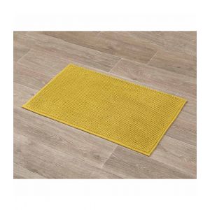 Tendance Tapis de salle de bain Jaune Moutarde en Microfibre Boules 45 x 75 cm - Jaune