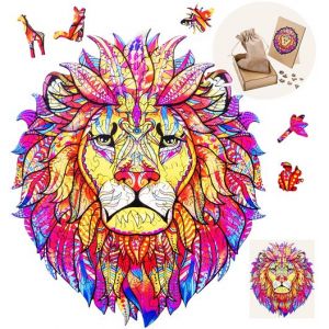 Puzzle Lion A4 en bois