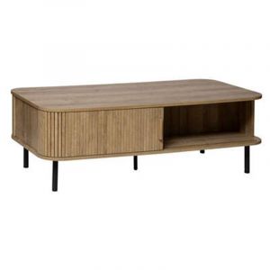 Atmosphera Table Basse 2 Portes "Colva" 120cm Beige