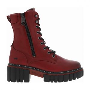 Image de Mustang Bottes FEMME noires et à lacets et zip latéral