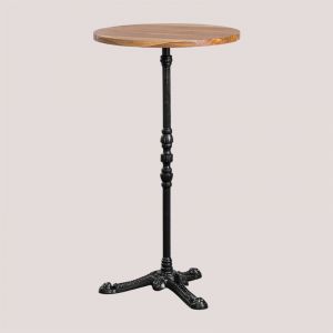 Table Haute de Bar Carré en Bois d'Acacia Azteca SKLUM NOIR Ø60 cm 109 cm