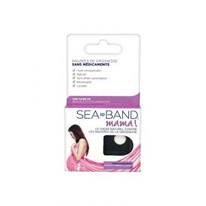 Sea-Band Efficare - Bracelet anti-nausées mama (2 bracelets noirs)