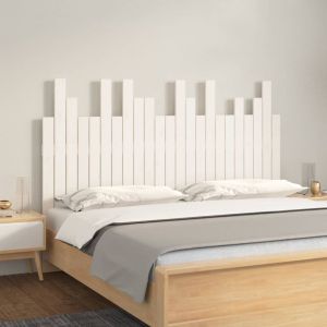 VidaXL Tête de lit murale Blanc 146,5x3x80 cm Bois massif de pin