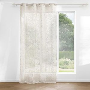 Douceur d'Int&eacute;rieur, Voilage &agrave; Oeillets (140 x 240 cm) Maissa, Voile Sabl&eacute;