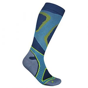 Bauerfeind Sports - Run Performance Compression Socks - Chaussettes de compression taille 41-43 - L: 41-46 cm, bleu