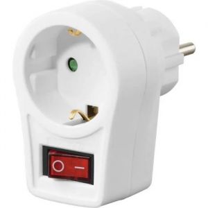 Hama Steckdosenadapter, Schutzkontakt-Steckdose, Schalter, Wei&szlig; () - 00223212
