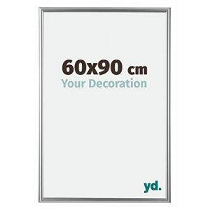 Your Decoration - 60x90 cm - Cadres Photos en Plastique Avec Verre acrylique - Anti-Reflet - Excellente Qualit&eacute; - Argent - Cadre Decoration Murale