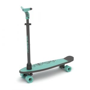 Chillafish Skatieskootie 2 Skateboard d'entraînement et Trottinette inclinée avec Guidon de stabilité Amovible, Mint