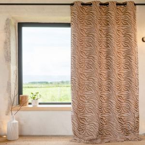 Home maison Rideau Z&egrave;bre Tissu Chenille
