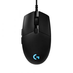 Logitech Souris gaming USB Pro Hero 910-005440 optique éclairé, mémoire de profil intégré noir, bleu 1 pc(s)