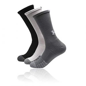 Under Armour Heatgear Crew Chaussettes Mixte Adulte, Gris, FR : L (Taille Fabricant : LG)