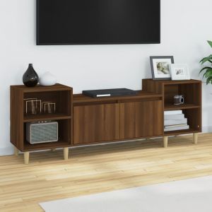 VidaXL Meuble TV Ch&ecirc;ne marron 160x35x55 cm Bois d'ing&eacute;nierie
