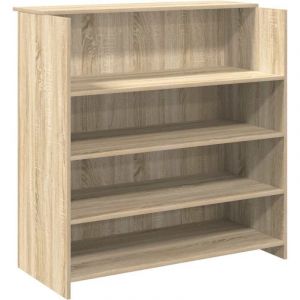 Bureau réception chêne sonoma 100x50x103,5 cm bois d'ingénierie Vidaxl