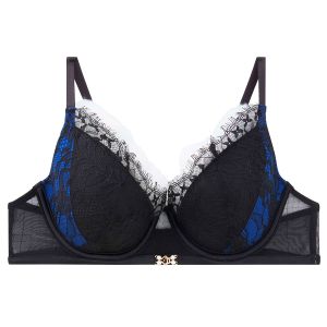Pomm'Poire Soutien-gorge ampliforme noir/bleu Alcove