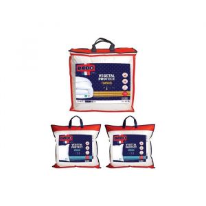 Dodo Pack Couette 220 x 240 cm + 2 oreillers 60 x 60 cm - Protection anti acariens naturel -vegetal protect