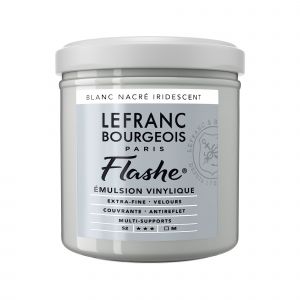 Lefranc & bourgeois Peinture Flashe vinylique - Blanc nacr&eacute; iridescent n&deg;822 - 125 ml -