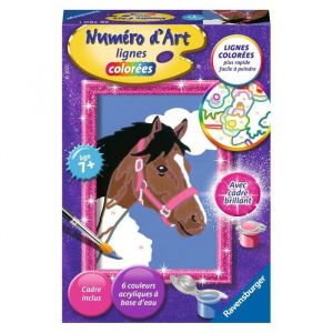 Image de Ravensburger Num&eacute;ro d'art - mini format - Cheval dans les nuages - Kit complet de Peinture au num&eacute;ro - D&egrave;s 7 ans