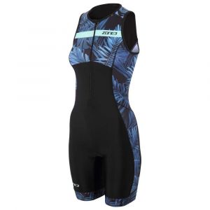 Zone3 Combinaison Triathlon Sans Manches Activate+ Tropical Palm XS Navy / Mint
