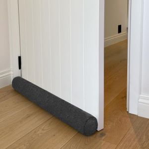 Rori boudin de porte magnétique pour portes 90 cm - teddy gris - contre la traction et le bruit - boudin de porte rond