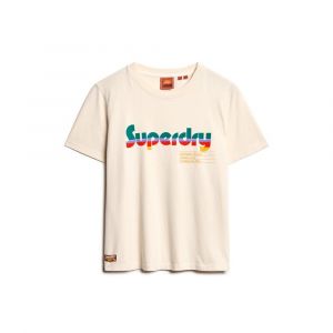 Superdry T-shirt rétro décontracté floqué femme