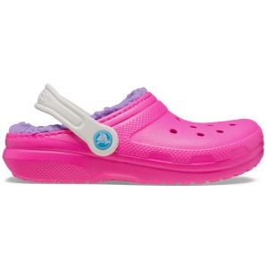 Image de Crocs Sabots enfant Classic Lined Clog T Rose - Taille 24 / 25,19 / 20,23 / 24,25 / 26,27 / 28,22 / 23