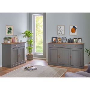 MELINA - Pack S&eacute;jour 2 Buffets de Rangement en Pin Massif - Altobuy