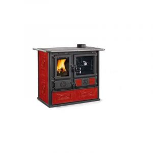 Nordica Poêle à bois ROSETTA BII 7,3KW avec four compartiment bois bordeaux