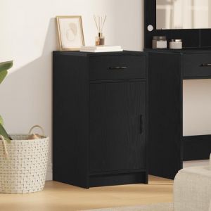 VidaXL Buffet Noir Chêne 40x41x75 cm Bois d'ingénierie