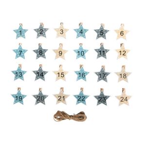 Rayher Chiffres sur pince pour Calendrier de l'Avent 4.5 cm &Eacute;toile
