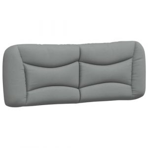 VidaXL Coussin de t&ecirc;te de lit gris clair 120 cm tissu Gris