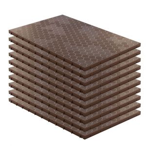 Intec Lot de 10 Dalles de sol Clipsables Marron Taupe 116x76x3cm Polypropyl&egrave;ne Rev&ecirc;tement de Sol Modulable 7.69m2